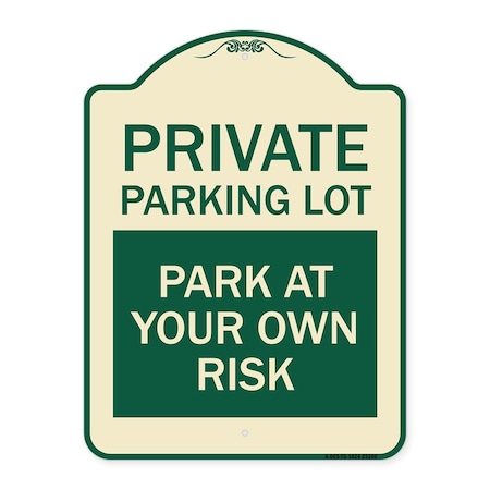 Signmission Private Parking Lot Heavy-Gauge Aluminum Architectural Sign, 24" x 18", TG-1824-23266 A-DES-TG-1824-23266